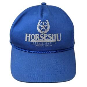 Mohr's Horseshu Hotel Casino Jackpot Nevada 5 Panel Hat Blue Snapback One Size